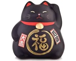 Fine Asianliving Lucky Cat Maneki Neko - Against Bad Luck