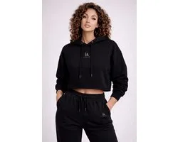 La Booty-Luxe Dames Joggingpak – Premium Katoen – Sweater– Designer Lounge wear Set – Zwart– maat M