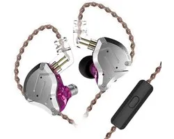 SnelShoppen - KZ ZS10 Pro In-Ear Hoofdtelefoon met 4BA + 1DD Hybrid Drivers, Hifi Geluid, Duidelijke Bass, Noise Cancelling Monitor Hoofdtelefoons, Af