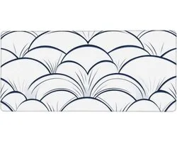 Mouse Pad XXL White Mouse Pad Golf 600 x 300 x 3 mm Gaming Mouse Mat with Smooth Surface and Non-Slip Rubber Base, Sewn Edges Desk Pad for Work Office -LG627