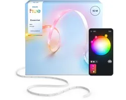Philips Hue Essential LED Strip - 10m - Gekleurd licht - Dimbaar - Knip op maat- Bediening via onze app of met je stem