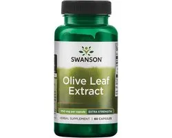 Swanson - Olijfblad extract (Olea europaea) - Gestandaardiseerd op minimaal 20% oleuropeïne - 500mg - 120 Capsules