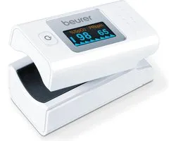 Beurer PO 35 Saturatiemeter - Pulse oximeter - Zuurstofmeter vinger - Hartslag - Medisch gecertificeerd - Incl. batterijen - 3 Jaar garantie - Wit