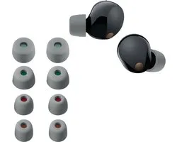 kwmobile 8x Housses de rechange pour écouteurs adaptées à Sony WF-1000XM5 / WF-1000XM4 - 4 tailles - Embouts en silicone pour écouteurs intra-auriculaires