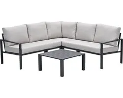Garden Impressions Springs lounge hoekset carbon black - desert sand