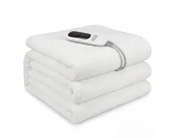 Silvergear Sous-couverture électrique - Couverture polaire - Simple - Avec minuterie - 190 x 80 - Wit