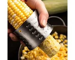 CHPN - Maisstripper - Maispeller - Mais kaal maken - Maïs-Hulp - Keuken accessoire - Mais - Eenvoudig maiskolf pellen - Corn stripper - RVS