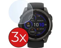 Screenprotector Geschikt voor Garmin Fenix 8 Solar (47 mm) Screenprotector Glas Gehard Screen Cover - Screen Protector Geschikt voor Garmin Fenix 8 Solar Screenprotector Tempered Glass - 3 PACK