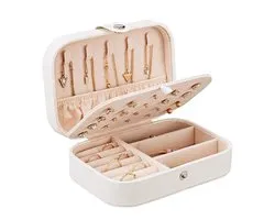 Sieradendoos met Dubbele Laag - Double Layer Jewelry Box - Wit