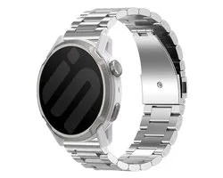 Bracelet Strap-it Titanium compatible avec TicWatch Pro 5 Enduro / Coros Nomad / Coros Apex 4 (46mm) / Garmin Venu X1 - Argent