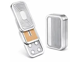 Fidget slider - Fidget Toys - Sensorisch Speelgoed - Metaal - Met opbergetui - Zilver