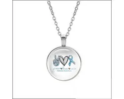 Collier Glas - Peace Love Cure Diabète Awareness