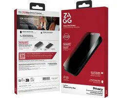 ZAGG Screen Protector Adapté pour Apple iPhone 18 Pro Max / 17 Pro Max - InvisibleShield Glass Elite - Verre de confidentialité - Installation facile - Plateau d'installation - Antibactérien
