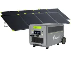 FOSSiBOT F7200 Industriële Hoogvermogen Powerstation + T202 Micro-Omvormer + 2x SP420 Zonnepanelen 5222Wh 7200W | Uitbreidbaar tot 15,67kWh UPS <10ms Voor Thuis, Werkplaats & Camper