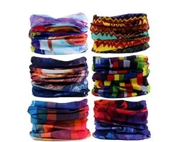 Multicolor nek warmer set 6 stuks unisex buff abstract patroon naadloze nekwarmer hals doek gezicht sjaal multifunctionele hoofddoek voor fietsen hardlopen wandelen en outdoor activiteiten