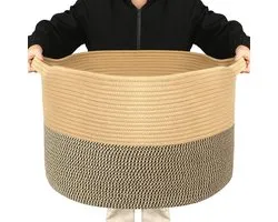 Withosent 66L Braided Cotton Laundry Basket with Handle - Storage Box for Underwear and Toys for Children's Room - ShopVlot