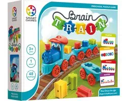 SmartGames - Brain Train - 48 opdrachten - Logisch denkspel voor kleuters - Speelgoedtrein vormen en kleuren