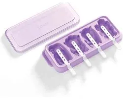 IJslolly Maker, Pop Maker, Monster, Set voor 4 IJsjes, Polypropyleen, BPA vrij, Paars - Zoku