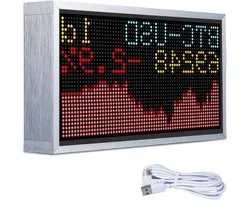 LED Crypto Display - Beurs Ticker Koersmonitor - Financiële Markten Volgen - Realtime Weergave