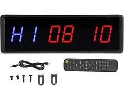 Minuteur d'intervalle LED, compte à rebours/compteur et chronomètre de fitness, adapté aux salles de sport.