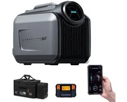 CYBERTAKE Draagbare buitenairco - Caravan Airco met App & Afstandsbediening - Tas - 5100BTU - Mobiele Airconditioner met Verwarming 6100BTU - Camping Airco 12V 24V 48V - Stil ≤55dB - Energiezuinig ECO Mode - 480x260x356mm - Outdoor Koeler