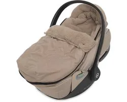 Jollein - Chancelière pour siège auto et poussette ( Coffee au lait) - Gaufrée - Katoen - Chancelière pour Maxi Cosi, poussette ou siège auto - 42x82cm