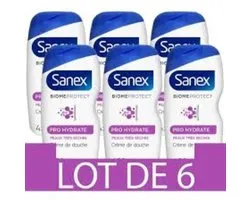 Sanex Pro Hydrate Droge Huid Douchegel 6x 500 ml