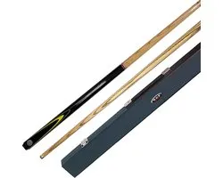 Queue anglaise professionnelle 2 pièces pour billard et snooker avec étui de rangement rigide