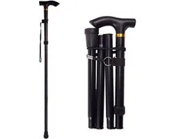 ECTEATOY® Bâtons de Marche Nordique - Bâtons de Randonnée - Cannes de Marche - Convient aux séniors - Télescopique et Réglable 80-95cm - Antidérapant et Support Solide - Convient pour la Marche/Utilisation Quotidienne - Noir