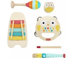 Fisher-Price Muzikale Cadeauset - Houten speelgoedinstrumenten