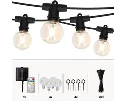 Latium IP65 Guirlande Lumineuse Solaire Étanche 12m Incluant Télécommande - Économe en Énergie et Extensible - Câble de Guirlande - Guirlande Lumineuse d'Ambiance pour Extérieur et Intérieur - Blanc Chaud 2700K - 4 LED Supplémentaires