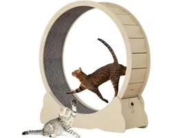 Katten Loopwiel – Looprad Kat 80 cm – Cat Wheel Met Pootbescherming – Kattenwiel - Loopband Voor Katten - Kattenspeelgoed - Fitnessapparaat Voor Gewichtsverlies