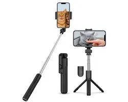 ElQing Selfie Stick Universeel - Tripod - 3in1 SelfieStick - Bluetooth - Selfie Stick Tripod - iPhone - Samsung - Selfiestick Universeel