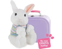 Studio Pets BunBun knuffel 16 cm met top – konijn knuffel met GRATIS Koffer