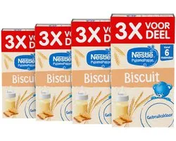 Nestlé PyjamaPapje biscuit - babyvoeding 6+ maanden - gebruiksklaar - 4 stuks 3 x 250ml