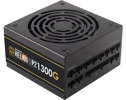 PC ATX Voeding Intern 1300 Watt GOLD Volledig Modulair - 80Plus GOLD 1300W PSU Computer Power Supply Sleeved Cables - 8x 6+2 PIN aansluiting voor videokaart - ATX12V v3.1 Compatible - Gamdias HELIOS P2A-1300G