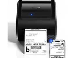 Thermische Labelprinter - Verzendlabel Printer - Pakketten Verzenden - Hoge Resolutie Printkop - 4 inch breedte - Zwart