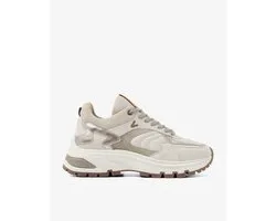 VIA VAI Liz Leighton Sneakers Dames - Leer,Su�de - Beige