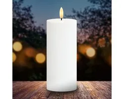 Sirius Sille Solar LED-kaars stompkaars - Ø7,5xH20cm - Wit