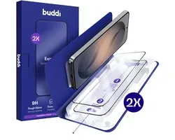 2-Pack Screenprotector Geschikt voor Samsung Galaxy S26 Ultra - Buddi Easy Fit Tempered Glass met Installatietray - 9H+ Gehard Glas - Case Friendly Glasplaatje - Eenvoudige montage
