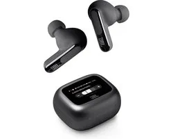 JBL Live Beam 3 - Draadloze Noise Cancelling Oordopjes - Oortjes Draadloos - Smart Charging Case met Display - Bluetooth - Stick Design - 48 uur batterij - Zwart