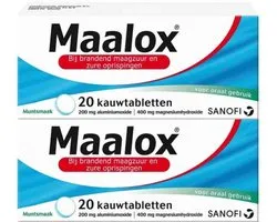 Maalox Kauwtabletten Muntsmaak - 2 x 20 tabletten