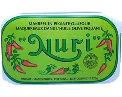 Makreel in pikante olijfolie (Nuri)