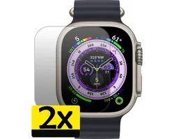 Protecteur d'écran pour Apple Watch Ultra 2 Protecteur d'écran Protect Glas Protecteur d'écran - Protecteur d'écran Apple Watch Ultra 2 Glas Trempé - 2 Pièces