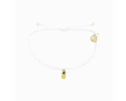 Pura Vida- GOLD ENAMEL PINEAPPLE CHARM -Armband