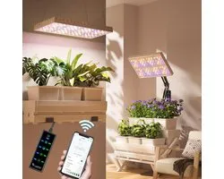 LetPot GL-60 Smart Grow Light - Groeilamp - Kweeklamp - 60 Watt - Full spectrum LED plantenlamp - Met app & afstandsbediening - Volledig verstelbaar voor kamerplanten - Staand of hangend