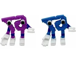 Pluche Speelgoed - Grappig Figuur - Decoratie Verzamelobject - Viraal Meme Design - 7 x 6.5 cm - Blauw Paars