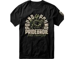 PRIDE or Die T-Shirt BARE KNUCKLES Katoen Zwart - M