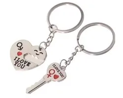 Koppel sleutelhanger - Hartjes sleutel - i love you keychain - Setje van 2 sleutelhangers - Valentijn - Liefde - Vriendschaps - Heart keychain - CHPN
