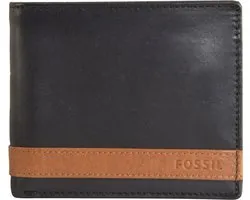 Fossil Quinn leren portemonnee, zwart